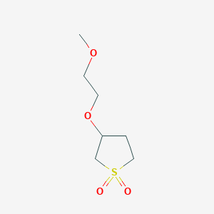 molecular formula C7H14O4S B2577535 3-(2-Methoxyethoxy)thiolane 1,1-dioxide CAS No. 59854-26-1