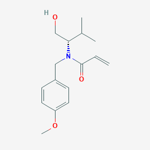 N-[(2S)-1-hydroxy-3-methylbutan-2-yl]-N-[(4-methoxyphenyl)methyl]prop-2-enamide