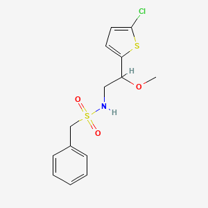 N-(2-(5-chlorothiophen-2-yl)-2-methoxyethyl)-1-phenylmethanesulfonamide