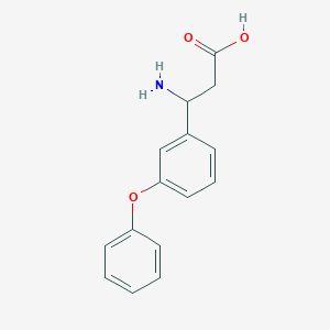molecular formula C15H15NO3 B2577549 3-Amino-3-(3-phenoxyphenyl)propanoic acid CAS No. 202131-32-6; 715653-77-3