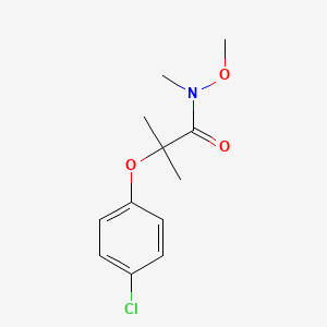 molecular formula C12H16ClNO3 B2577550 2-(4-chlorophenoxy)-N-methoxy-N,2-dimethylpropanamide CAS No. 190264-41-6