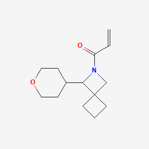 molecular formula C14H21NO2 B2577551 1-[3-(Oxan-4-yl)-2-azaspiro[3.3]heptan-2-yl]prop-2-en-1-one CAS No. 2189498-13-1
