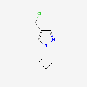molecular formula C8H11ClN2 B2577586 4-(Chloromethyl)-1-cyclobutyl-1H-pyrazole CAS No. 1823317-79-8