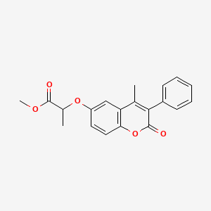 methyl 2-[(4-methyl-2-oxo-3-phenyl-2H-chromen-6-yl)oxy]propanoate