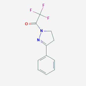 molecular formula C11H9F3N2O B257760 3-phenyl-1-(trifluoroacetyl)-4,5-dihydro-1H-pyrazole 