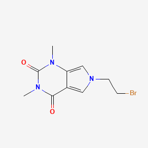 molecular formula C10H12BrN3O2 B2577613 6-(2-Bromo-ethyl)-1,3-dimethyl-1,6-dihydro-pyrrolo[3,4-d]pyrimidine-2,4-dione CAS No. 841208-76-2
