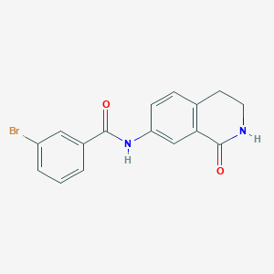 molecular formula C16H13BrN2O2 B2577614 3-溴-N-(1-氧代-1,2,3,4-四氢异喹啉-7-基)苯甲酰胺 CAS No. 1351616-94-8