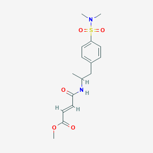 Methyl (E)-4-[1-[4-(dimethylsulfamoyl)phenyl]propan-2-ylamino]-4-oxobut-2-enoate