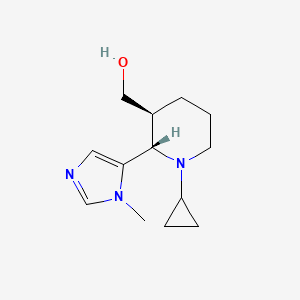 molecular formula C13H21N3O B2577626 [(2S,3S)-1-cyclopropyl-2-(1-methyl-1H-imidazol-5-yl)piperidin-3-yl]methanol CAS No. 1969288-14-9