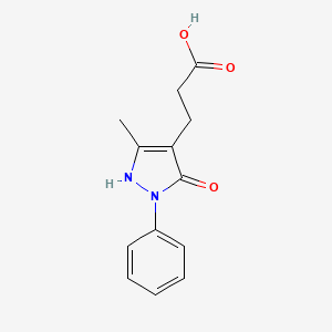 molecular formula C13H14N2O3 B2577629 3-(5-hydroxy-3-methyl-1-phenyl-1H-pyrazol-4-yl)propanoic acid CAS No. 875858-77-8