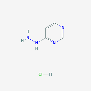 molecular formula C4H7ClN4 B2577636 4-肼基嘧啶盐酸盐 CAS No. 1955523-23-5