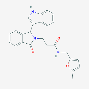 molecular formula C25H23N3O3 B257764 3-[1-(1H-indol-3-yl)-3-oxo-1,3-dihydro-2H-isoindol-2-yl]-N-[(5-methyl-2-furyl)methyl]propanamide 
