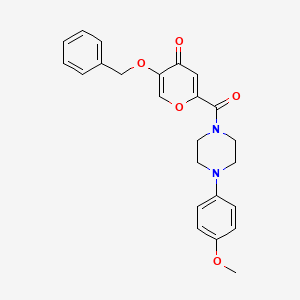 molecular formula C24H24N2O5 B2577644 5-(benzyloxy)-2-(4-(4-methoxyphenyl)piperazine-1-carbonyl)-4H-pyran-4-one CAS No. 1021093-24-2