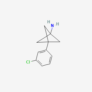 molecular formula C11H12ClN B2577646 3-(3-Chlorophenyl)bicyclo[1.1.1]pentan-1-amine CAS No. 2287289-11-4
