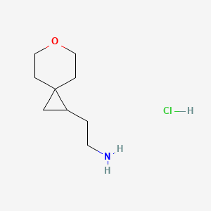 molecular formula C9H18ClNO B2577651 2-(6-氧杂螺[2.5]辛烷-2-基)乙胺；盐酸盐 CAS No. 2344678-97-1