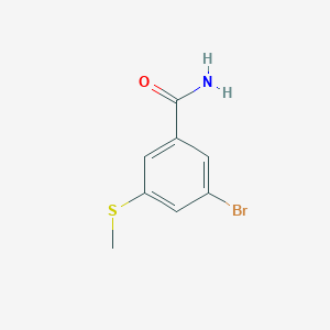 molecular formula C8H8BrNOS B2577661 3-Bromo-5-methylsulfanylbenzamide CAS No. 2548984-92-3