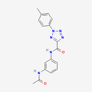 molecular formula C17H16N6O2 B2577668 N-(3-acetamidophenyl)-2-(p-tolyl)-2H-tetrazole-5-carboxamide CAS No. 1396786-84-7