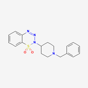 molecular formula C18H20N4O2S B2577669 2-(1-苄基-4-哌啶基)-1lambda~6~,2,3,4-苯并噻二嗪-1,1(2H)-二酮 CAS No. 866153-05-1