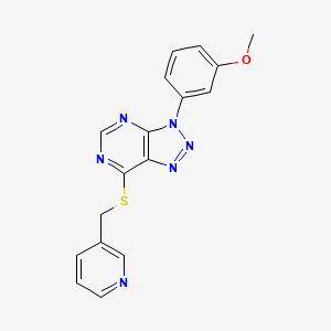 molecular formula C17H14N6OS B2577671 3-(3-methoxyphenyl)-7-((pyridin-3-ylmethyl)thio)-3H-[1,2,3]triazolo[4,5-d]pyrimidine CAS No. 941911-93-9