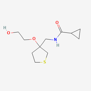 N-((3-(2-hydroxyethoxy)tetrahydrothiophen-3-yl)methyl)cyclopropanecarboxamide