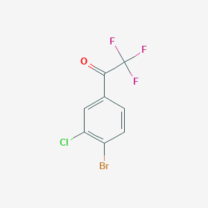 molecular formula C8H3BrClF3O B2577679 1-(4-Bromo-3-chlorophenyl)-2,2,2-trifluoroethan-1-one CAS No. 1824056-50-9