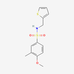 molecular formula C13H15NO3S2 B2577680 [(4-Methoxy-3-methylphenyl)sulfonyl](2-thienylmethyl)amine CAS No. 873580-57-5