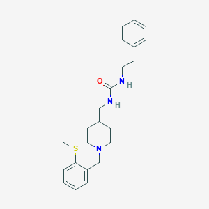 molecular formula C23H31N3OS B2577689 1-((1-(2-(甲硫基)苄基)哌啶-4-基)甲基)-3-苯乙基脲 CAS No. 1235377-84-0