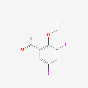 molecular formula C9H8I2O2 B2577691 2-Ethoxy-3,5-diiodobenzaldehyde CAS No. 708272-98-4