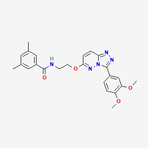 molecular formula C24H25N5O4 B2577692 N-(2-((3-(3,4-二甲氧基苯基)-[1,2,4]三唑并[4,3-b]哒嗪-6-基)氧基)乙基)-3,5-二甲基苯甲酰胺 CAS No. 1021099-25-1