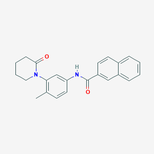 molecular formula C23H22N2O2 B2577694 N-[4-甲基-3-(2-氧代哌啶-1-基)苯基]萘-2-甲酰胺 CAS No. 941979-46-0