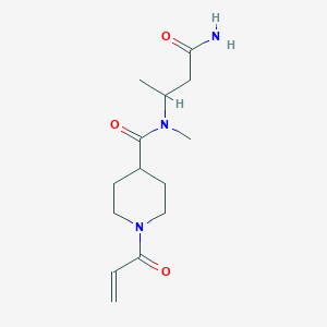 molecular formula C14H23N3O3 B2577698 N-(4-Amino-4-oxobutan-2-yl)-N-methyl-1-prop-2-enoylpiperidine-4-carboxamide CAS No. 2361768-14-9