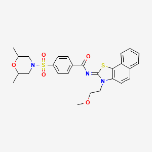(Z)-4-((2,6-dimethylmorpholino)sulfonyl)-N-(3-(2-methoxyethyl)naphtho[2,1-d]thiazol-2(3H)-ylidene)benzamide