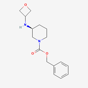molecular formula C16H22N2O3 B2577714 (S)-苄基3-(氧杂环-3-氨基)哌啶-1-羧酸酯 CAS No. 1349700-00-0