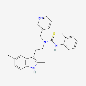 1-(2-(2,5-dimethyl-1H-indol-3-yl)ethyl)-1-(pyridin-3-ylmethyl)-3-(o-tolyl)thiourea