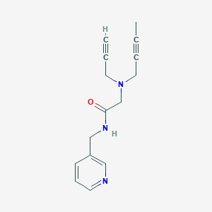 molecular formula C15H17N3O B2577734 2-[丁-2-炔基(丙-2-炔基)氨基]-N-(吡啶-3-基甲基)乙酰胺 CAS No. 1436191-79-5