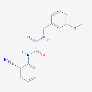 molecular formula C17H15N3O3 B2577737 N1-(2-氰基苯基)-N2-(3-甲氧基苄基)草酰胺 CAS No. 898350-25-9