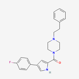 molecular formula C23H24FN3O B2577750 (4-(4-fluorophenyl)-1H-pyrrol-2-yl)(4-phenethylpiperazin-1-yl)methanone CAS No. 1219904-31-0
