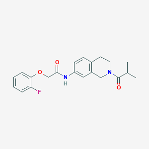 molecular formula C21H23FN2O3 B2577770 2-(2-fluorophenoxy)-N-(2-isobutyryl-1,2,3,4-tetrahydroisoquinolin-7-yl)acetamide CAS No. 955739-77-2