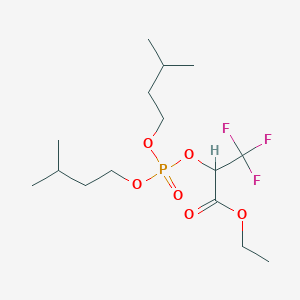 molecular formula C15H28F3O6P B2577781 2-{[二(异戊氧基)磷酰氧基]-3,3,3-三氟丙酸乙酯} CAS No. 256332-99-7