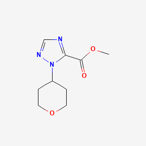 molecular formula C9H13N3O3 B2577788 Methyl 2-(oxan-4-yl)-1,2,4-triazole-3-carboxylate CAS No. 2253630-09-8