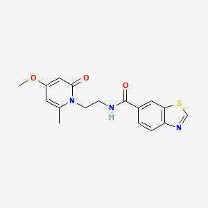 N-(2-(4-methoxy-6-methyl-2-oxopyridin-1(2H)-yl)ethyl)benzo[d]thiazole-6-carboxamide