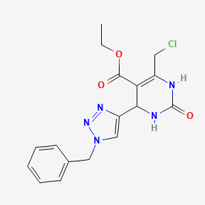 molecular formula C17H18ClN5O3 B2577803 Ethyl 4-(1-benzyltriazol-4-yl)-6-(chloromethyl)-2-oxo-3,4-dihydro-1H-pyrimidine-5-carboxylate CAS No. 2380179-68-8