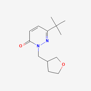 molecular formula C13H20N2O2 B2577806 6-Tert-butyl-2-[(oxolan-3-yl)methyl]-2,3-dihydropyridazin-3-one CAS No. 2200424-17-3