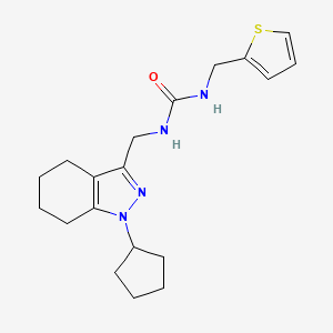 molecular formula C19H26N4OS B2577813 1-((1-cyclopentyl-4,5,6,7-tetrahydro-1H-indazol-3-yl)methyl)-3-(thiophen-2-ylmethyl)urea CAS No. 1448052-44-5