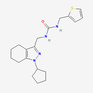 molecular formula C19H26N4OS B2577813 1-((1-环戊基-4,5,6,7-四氢-1H-吲唑-3-基)甲基)-3-(噻吩-2-基甲基)脲 CAS No. 1448052-44-5