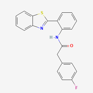molecular formula C21H15FN2OS B2577819 N-(2-(苯并[d]噻唑-2-基)苯基)-2-(4-氟苯基)乙酰胺 CAS No. 900000-68-2