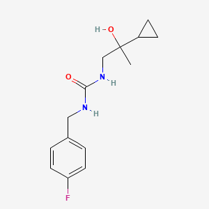 molecular formula C14H19FN2O2 B2577820 1-(2-Cyclopropyl-2-hydroxypropyl)-3-(4-fluorobenzyl)urea CAS No. 1286732-63-5