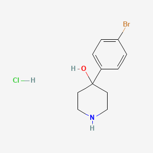 molecular formula C11H15BrClNO B2577825 4-(4-溴苯基)哌啶-4-醇盐酸盐 CAS No. 213480-97-8