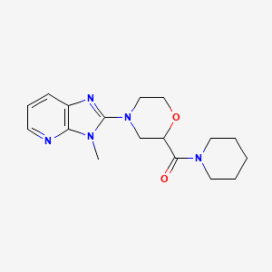 molecular formula C17H23N5O2 B2577827 [4-(3-Methylimidazo[4,5-b]pyridin-2-yl)morpholin-2-yl]-piperidin-1-ylmethanone CAS No. 2415470-29-8