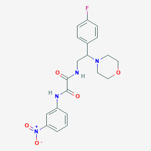 molecular formula C20H21FN4O5 B2577828 N1-(2-(4-fluorophenyl)-2-morpholinoethyl)-N2-(3-nitrophenyl)oxalamide CAS No. 941933-17-1